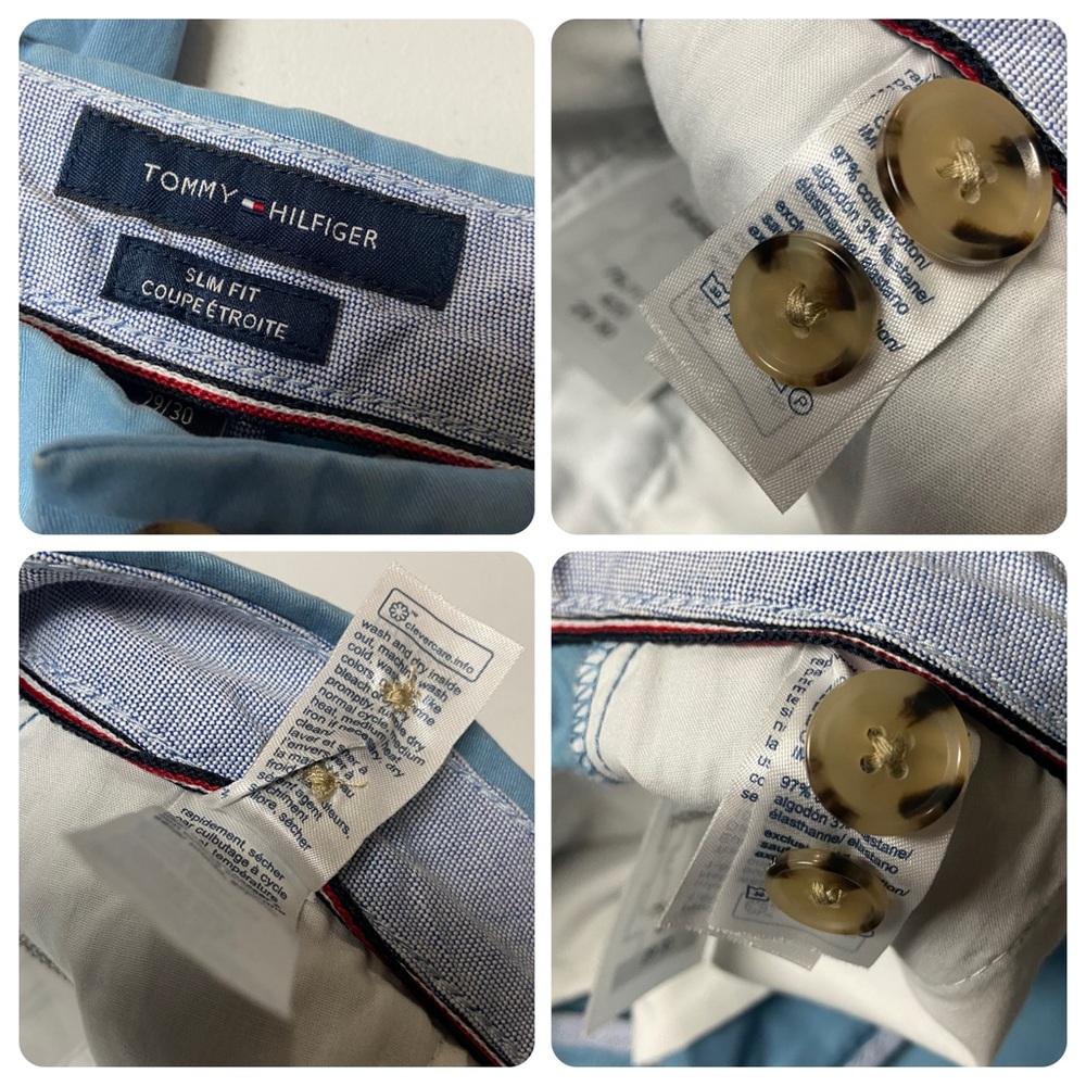 Tommy Hilfiger Slim Fit Chino Men’s 29 Pants Blue - Picture 3 of 11